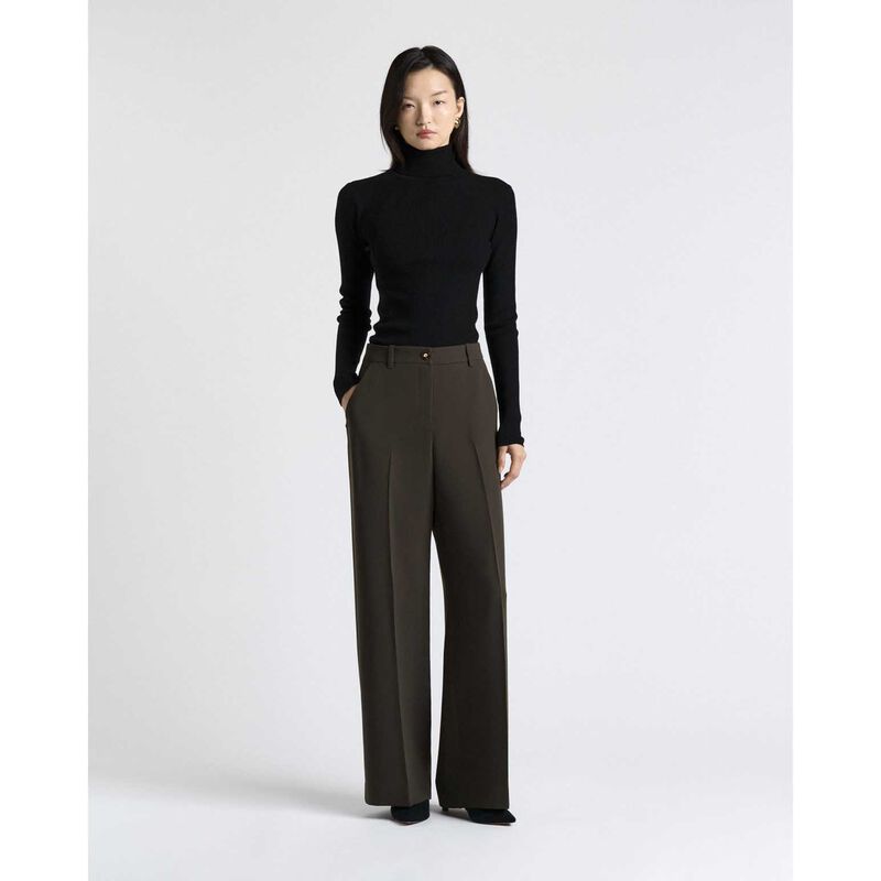 Cue Merino Turtle Neck Ribbed Knit image number 9